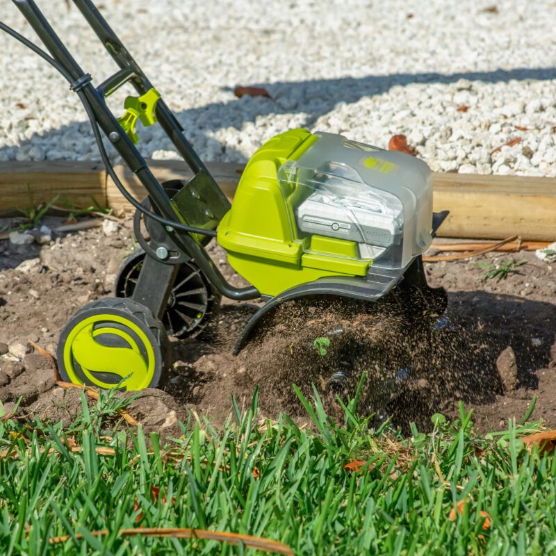 Sun Joe 48-Volt* IONMAX Cordless Garden Tiller + Cultivator Kit | W/ 2 x 4.0-Ah Batteries + Dual Port Charger - 图片 13