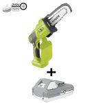 Sun Joe 24V-HCS-LTE 24-Volt* IONMAX Cordless Handheld Chainsaw | 5-Inch Pruning Saw | W/ 2.0-Ah Battery + Charger