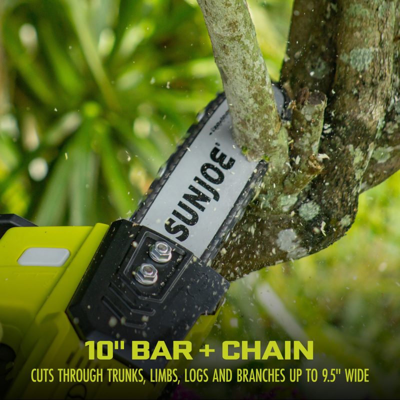 Sun Joe 24V-10CS 24-Volt* IONMAX Cordless Chain Saw Kit | 10-inch | W/ 4.0-Ah Battery + Charger - 图片 3