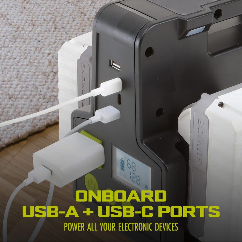 Sun Joe CERTIFIED AUTHENTIC 24V-300WI 24-Volt IONMAX Cordless Hot-Swap Powered Inverter Generator Power Station | W/ AC Adapter, AC Receptacle, 2x USB Type A, 2x USB Type C, LED Spotlight, Wireless Phone Charger | 320-Watt - 图片 11