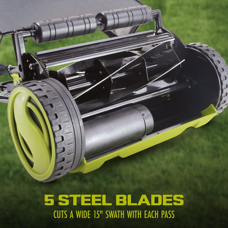 Sun Joe 24V-CRLM15 24-Volt* IONMAX Cordless Push Reel Mower W/ Collection Bag | 15-inch | W/ 4.0-Ah Battery + Charger - 图片 5