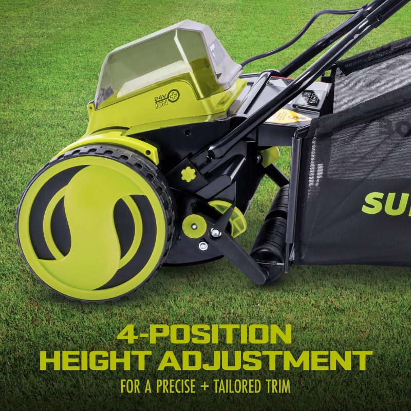 Sun Joe 24V-CRLM15 24-Volt* IONMAX Cordless Push Reel Mower W/ Collection Bag | 15-inch | W/ 4.0-Ah Battery + Charger - 图片 6