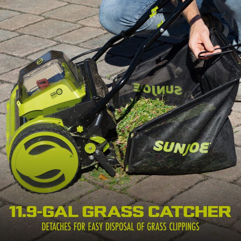 Sun Joe 24V-CRLM15-CT 24-Volt IONMAX Cordless Push Reel Mower W/ Collection Bag | 15-inch | Tool Only - 图片 5