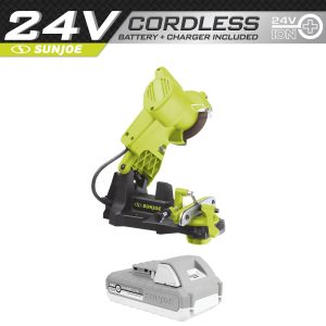 Sun Joe 24V-CSSHRP-LTE 24-Volt* IONMAX Cordless Mountable Chain Saw Sharpener Kit | W/ 2.0-Ah Battery + Charger