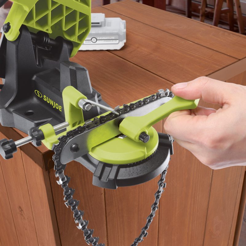 Sun Joe 24V-CSSHRP-LTE 24-Volt* IONMAX Cordless Mountable Chain Saw Sharpener Kit | W/ 2.0-Ah Battery + Charger - 图片 6