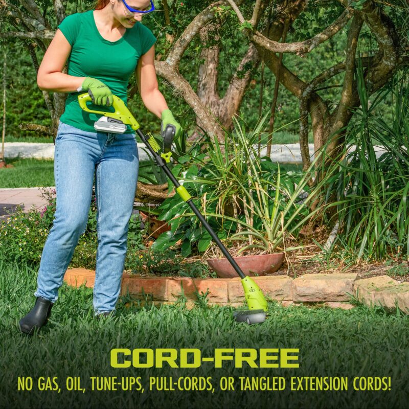 Sun Joe 24V-GT10-CT 24-Volt IONMAX Cordless Lightweight Stringless Grass Trimmer | 10-inch | Tool Only - 图片 6