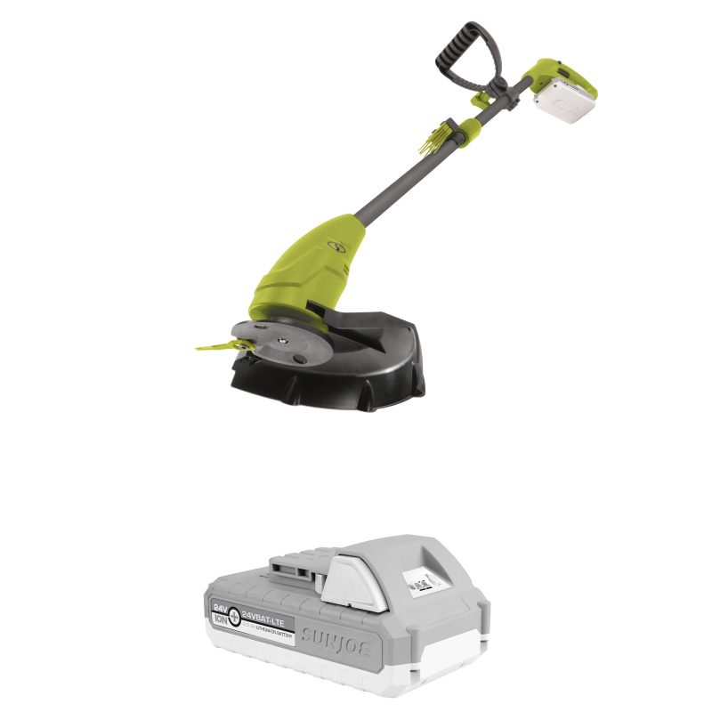 Sun Joe 24V-TB-GT50-LTE 24-Volt* IONMAX Cordless Grass Trimmer & Cordless Turbine Jet Blower Bundle | w/ 2.0-Ah Battery and Charger, Additional Nylon Grass Blades - 图片 3