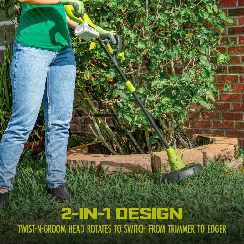Sun Joe 24V-GT4MAX-LTE 24-Volt* IONMAX Cordless Garden Combo Kit | Leaf Blower | Grass Trimmer | Hedge Trimmer | W/ 2 x 2.0-Ah Batteries + Charger - 图片 5