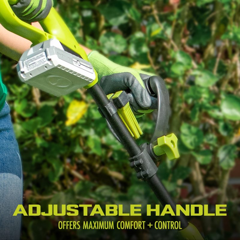 Sun Joe 24V-GT4MAX-LTE 24-Volt* IONMAX Cordless Garden Combo Kit | Leaf Blower | Grass Trimmer | Hedge Trimmer | W/ 2 x 2.0-Ah Batteries + Charger - 图片 7