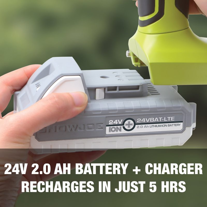 Sun Joe 24V-HCS-LTE 24-Volt* IONMAX Cordless Handheld Chainsaw | 5-Inch Pruning Saw | W/ 2.0-Ah Battery + Charger - 图片 4