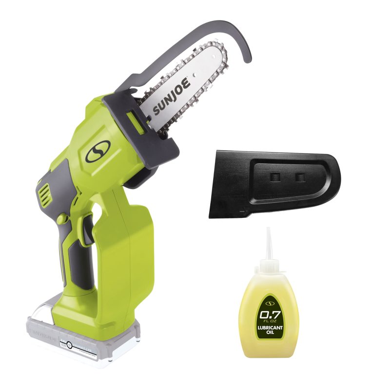 Sun Joe 24-Volt* IONMAX Cordless Handheld Chainsaw W/ Bonus Chain | 5-inch Pruning Saw Kit | W/ 2.0-Ah Battery + Charger - 图片 2