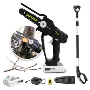 Sun Joe 24V-HCSWP-6-LTE 24-Volt* IONMAX Cordless Telescoping Pole Pruning Saw Kit | 4000 RPM | W/ 2.0-Ah Battery + Charger