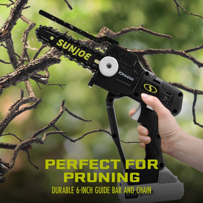 Sun Joe 24V-HCSWP-6-LTE 24-Volt* IONMAX Cordless Telescoping Pole Pruning Saw Kit | 4000 RPM | W/ 2.0-Ah Battery + Charger - 图片 6
