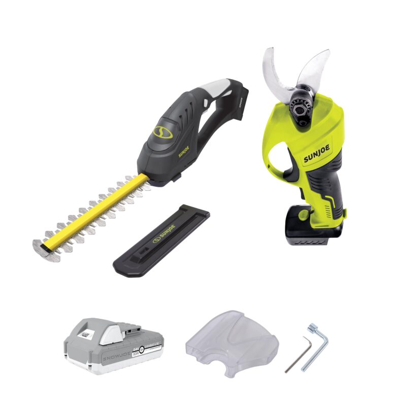 Sun Joe 24V-HT-PRN-LTE 24-Volt* Cordless Handheld Hedger + Pruner | W/ 2.0-Ah Battery + Charger