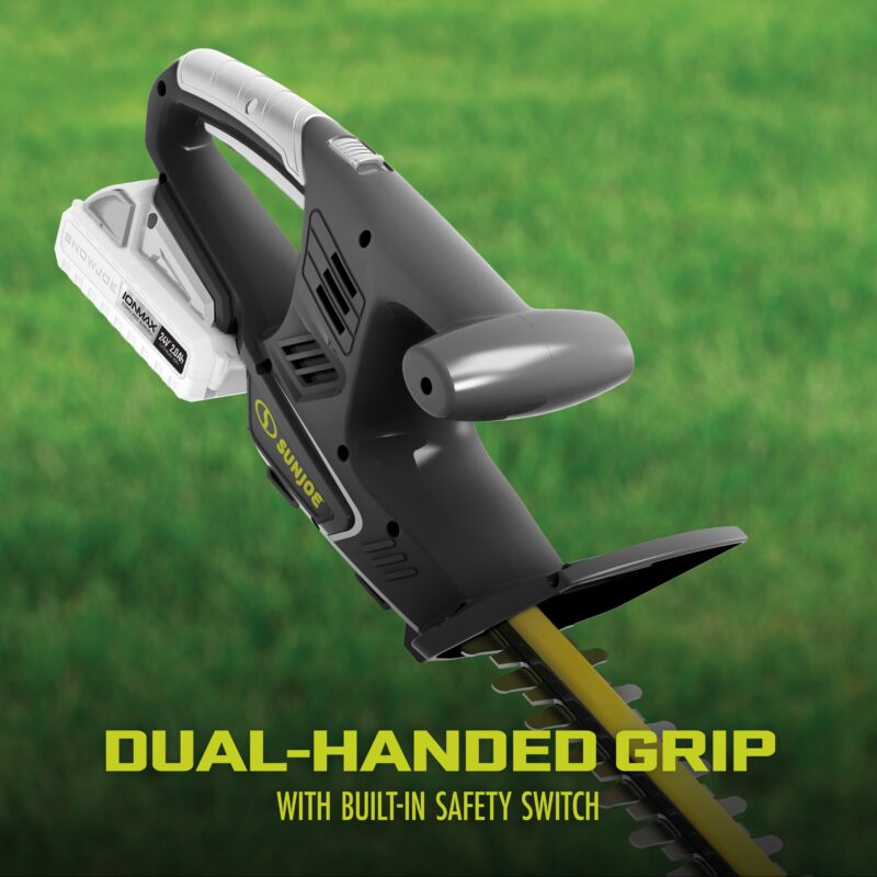 Sun Joe 24V-HT18-LTE 24-Volt* IONMAX Cordless Handheld Hedge Trimmer | 18-inch | W/ 2.0-Ah Battery + Charger - 图片 5