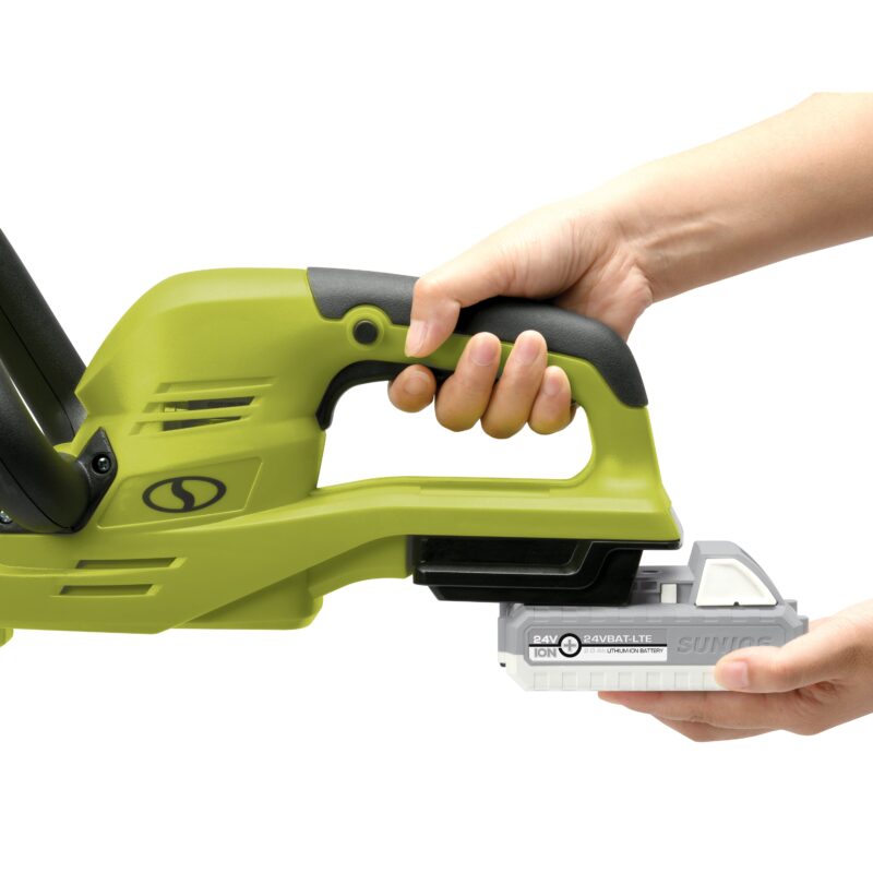Sun Joe 24V-HT22-LTE 24-Volt* IONMAX Cordless Hedge Trimmer | 22-inch | W/ 2.0-Ah Battery + Charger - Image 7