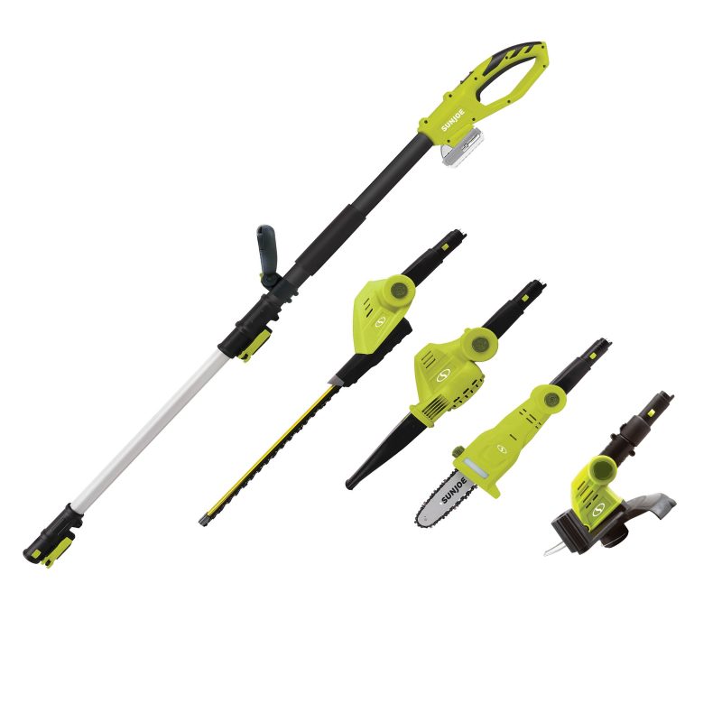Sun Joe 24V-MTWP4-LTE 24-Volt Cordless Interchangeable Multi-Tool | Leaf Blower + Hedger + Trimmer + Chainsaw | W/ 2 x 2.0-Ah Batteries + Charger - 图片 2