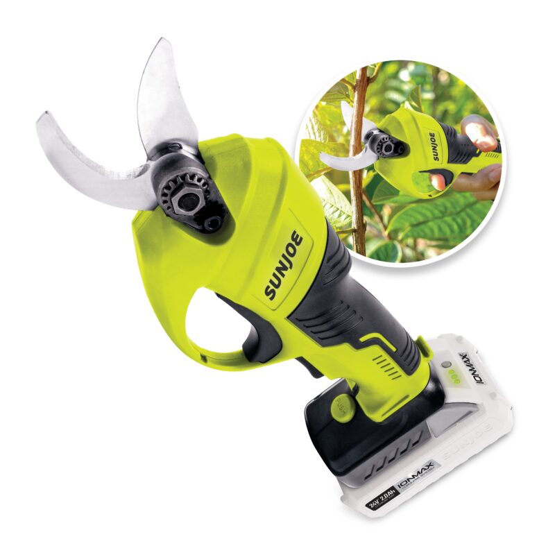 Sun Joe 24V-HT-PRN-LTE 24-Volt* Cordless Handheld Hedger + Pruner | W/ 2.0-Ah Battery + Charger - 图片 2