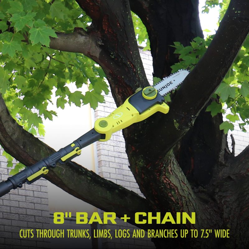 Sun Joe 24V-PS8-LTE 24-Volt* IONMAX Cordless Telescoping Pole Chainsaw Kit | 8-inch | W/ 2.0-Ah Battery + Charger - 图片 3