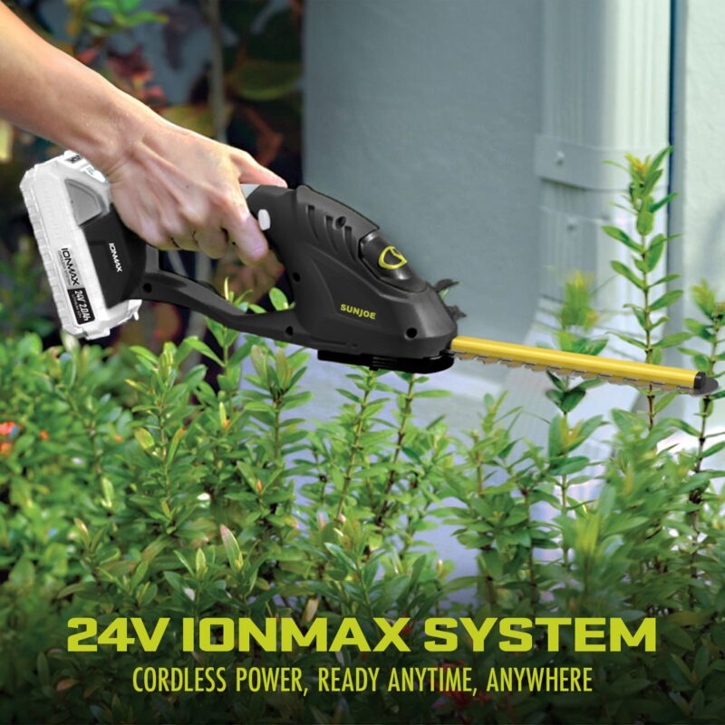 Sun Joe 24V-HT-PRN-LTE 24-Volt* Cordless Handheld Hedger + Pruner | W/ 2.0-Ah Battery + Charger - 图片 6