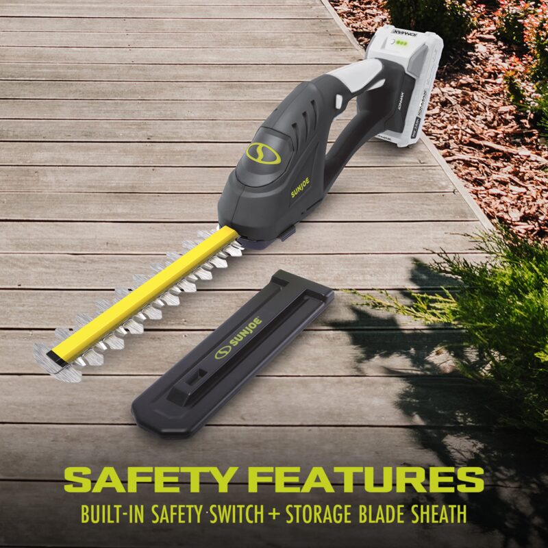 Sun Joe 24V-SSEG-LTE 24-Volt* IONMAX Cordless Handheld Shrubber + Trimmer Kit | W/ 2.0-Ah Battery + Charger - 图片 6