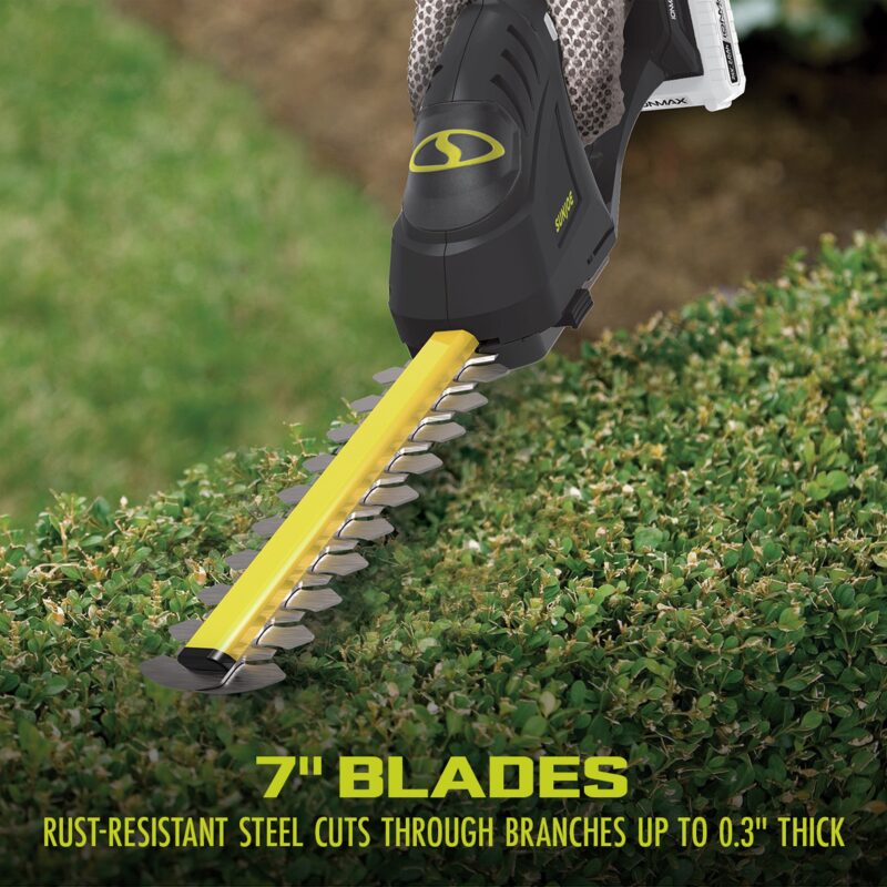 Sun Joe 24V-SSEG-LTE 24-Volt* IONMAX Cordless Handheld Shrubber + Trimmer Kit | W/ 2.0-Ah Battery + Charger - 图片 4