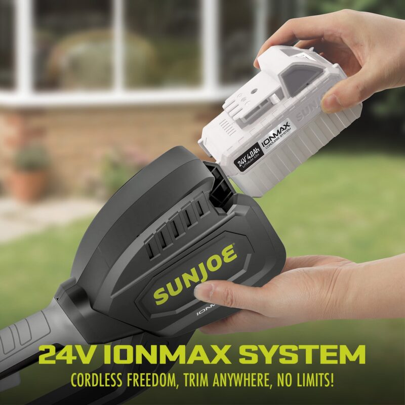 Sun Joe 24V-ST14 24-Volt* IONMAX Cordless String Trimmer Kit  | 12-inch | Multi-Angle Head | W/ 4.0-Ah Battery + Charger - 图片 4