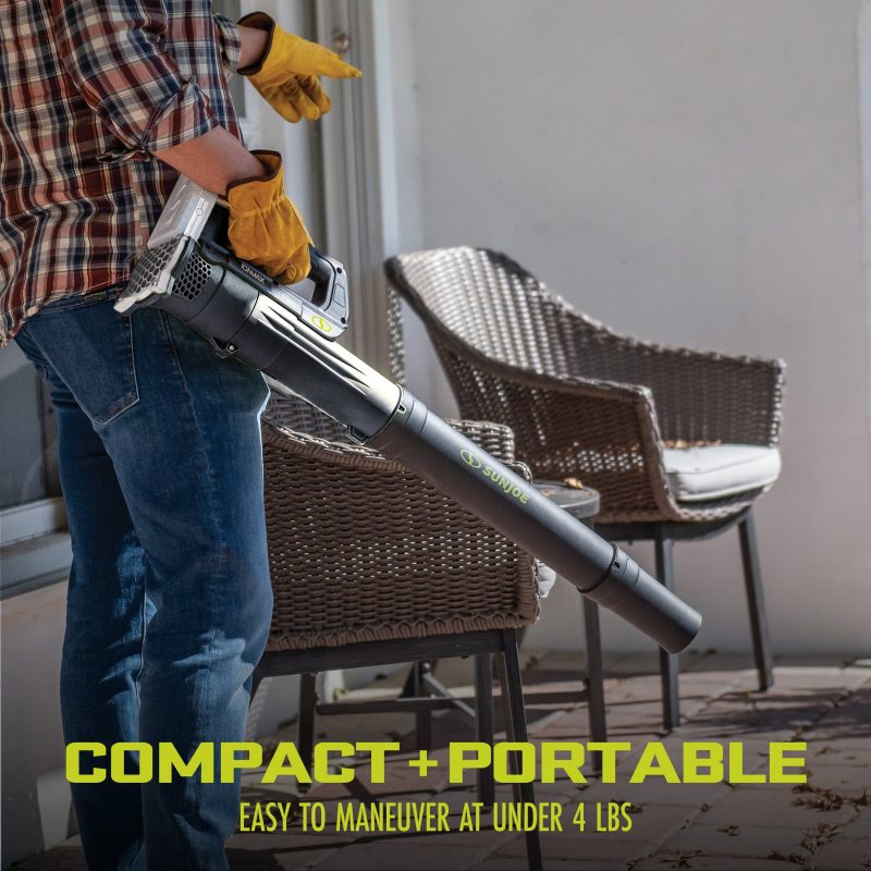 Sun Joe 24V-TB-CT 24-Volt IONMAX Cordless Compact Turbine Jet Blower | 100-MPH | 280-CFM | Tool Only - 图片 4