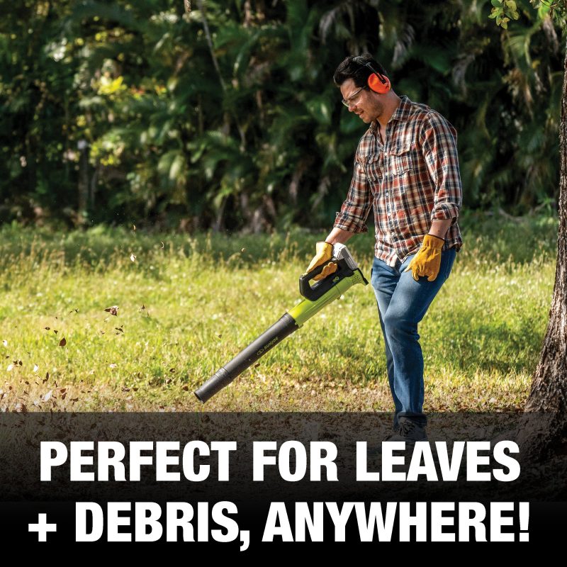 Sun Joe 24-Volt* IONMAX Cordless Leaf Blower + Grass Trimmer Bundle | 100-MPH Air Speed | 10-inch Trimmer | W/ 2.0-Ah Battery + Charger - 图片 5