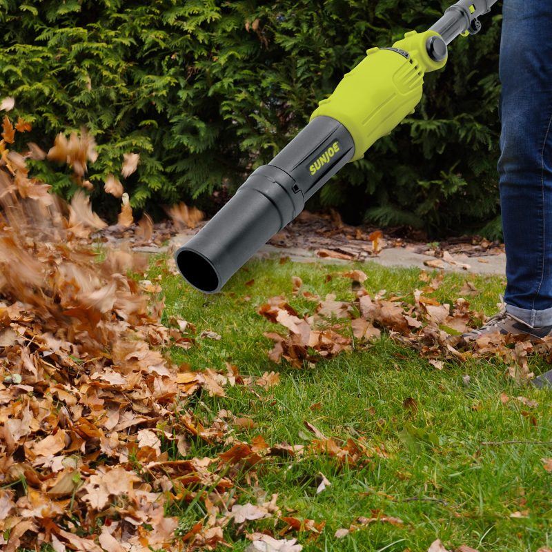 Sun Joe 24V-TBP-LTE 2-in-1 Handheld + Pole Leaf Blower Kit | W/ 2.0-Ah Battery + Charger | Includes 3 Nozzle Connections - 图片 10