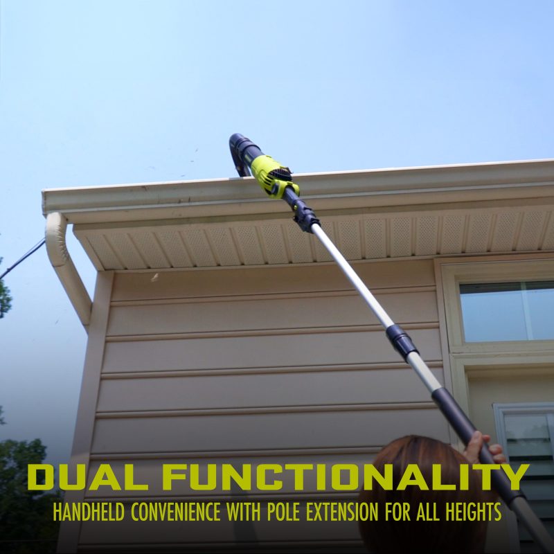 Sun Joe 24V-TBP-LTE 2-in-1 Handheld + Pole Leaf Blower Kit | W/ 2.0-Ah Battery + Charger | Includes 3 Nozzle Connections - 图片 3