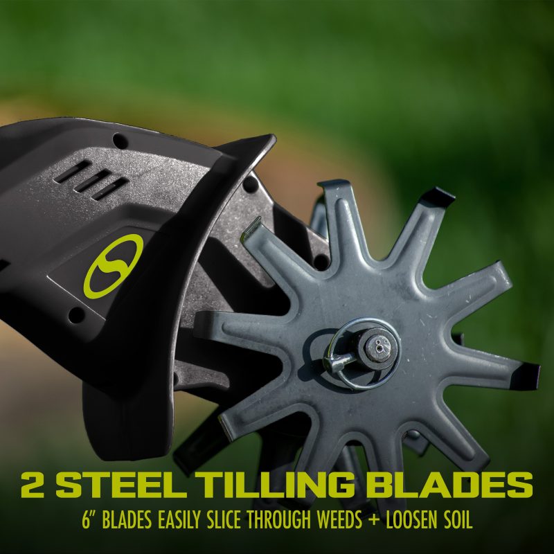 Sun Joe 24V-TLR-CT 24-Volt IONMAX Cordless Garden Tiller + Cultivator | Tool Only - 图片 3