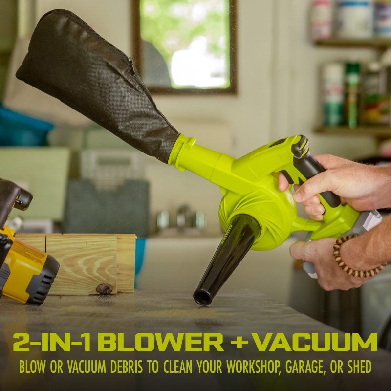 Sun Joe 24V-WSB-LTE 24-Volt* IONMAX Workshop Blower + Vacuum | W/ 2.0-Ah Battery + Charger - 图片 4