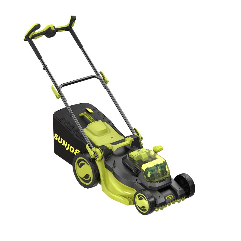 Sun Joe 24V-X2-16LM 48-Volt* IONMAX Cordless Brushless Lawn Mower Kit | 16-Inch | 12-Gallon Collection Bag | Comfort Grip | 6-Position Height Adjustment | W/ 2 x 4.0-Ah Batteries + Charger - 图片 9