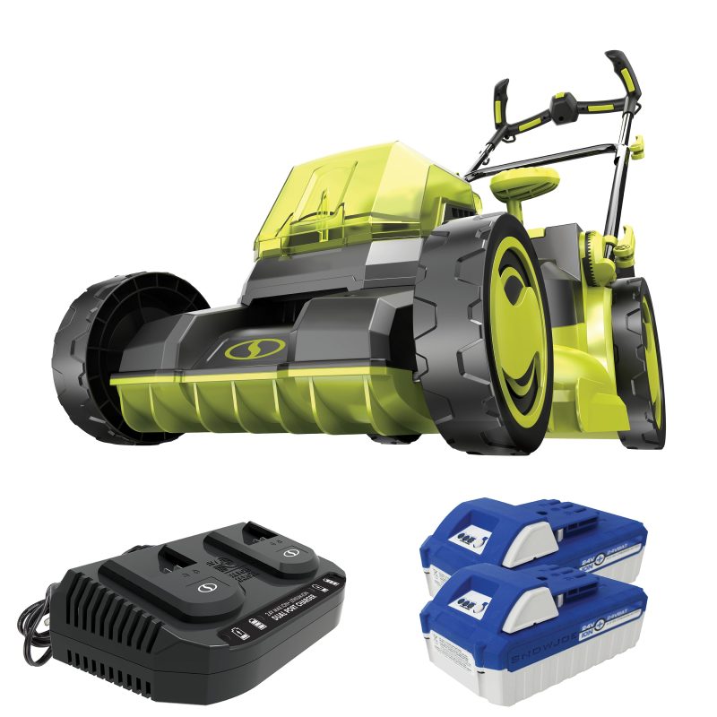 Sun Joe 24V-X2-16LM 48-Volt* IONMAX Cordless Brushless Lawn Mower Kit | 16-Inch | 12-Gallon Collection Bag | Comfort Grip | 6-Position Height Adjustment | W/ 2 x 4.0-Ah Batteries + Charger - 图片 2