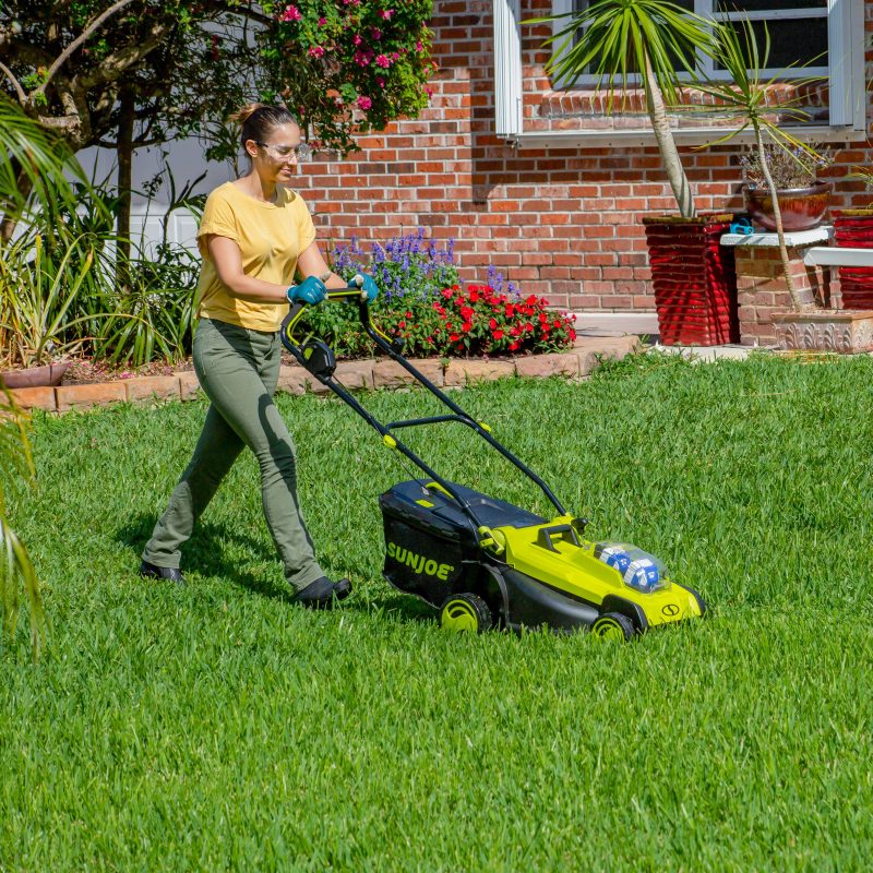 Sun Joe 24V-X2-17LM 48-Volt* IONMAX Cordless Lawn Mower Kit W/ Collection Bag | 17-inch | 6-Position | W/ 2 x 4.0-Ah Batteries + Charger - 图片 13