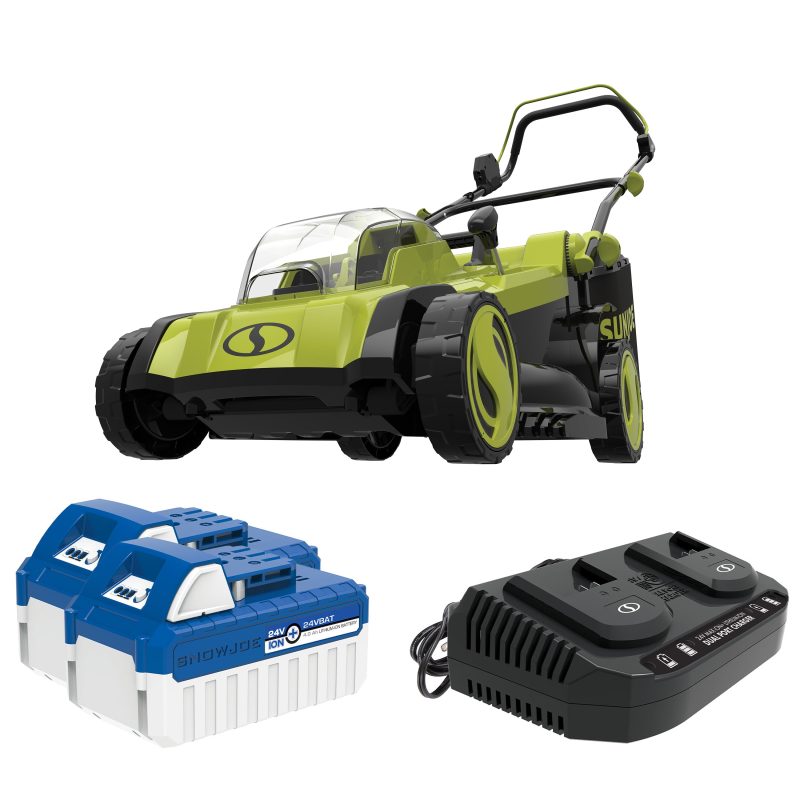 Sun Joe 24V-X2-17LM 48-Volt* IONMAX Cordless Lawn Mower Kit W/ Collection Bag | 17-inch | 6-Position | W/ 2 x 4.0-Ah Batteries + Charger - 图片 2