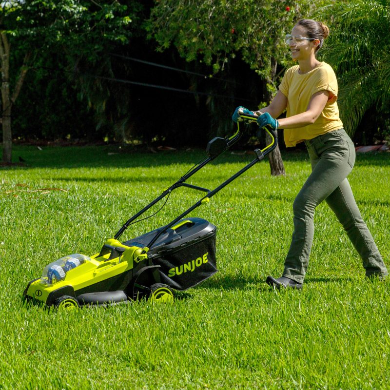Sun Joe 24V-X2-17LM 48-Volt* IONMAX Cordless Lawn Mower Kit W/ Collection Bag | 17-inch | 6-Position | W/ 2 x 4.0-Ah Batteries + Charger - 图片 10