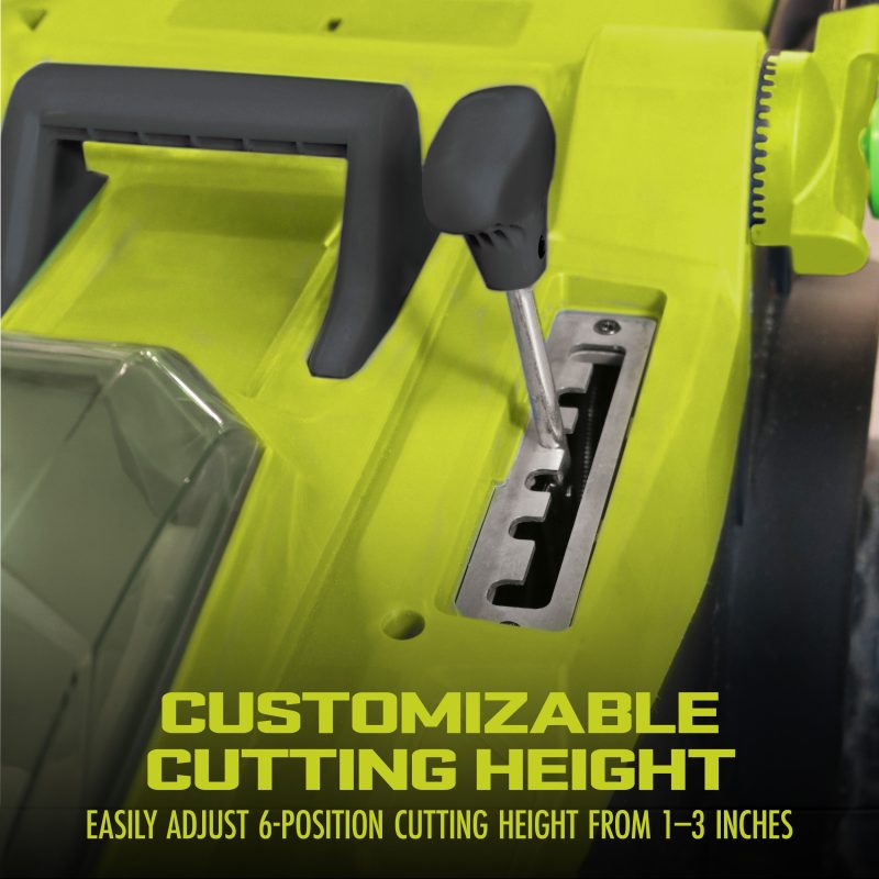 Sun Joe 24V-X2-17LM 48-Volt* IONMAX Cordless Lawn Mower Kit W/ Collection Bag | 17-inch | 6-Position | W/ 2 x 4.0-Ah Batteries + Charger - 图片 5