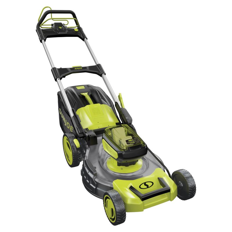 Sun Joe 24V-X2-21LMSP 48-Volt* IONMAX Cordless Self-Propelled Lawn Mower | 20-inch | 7-Position | Collection Bag | Mulching Plug | W/ 2 x 4.0-Ah Batteries + Charger - 图片 10