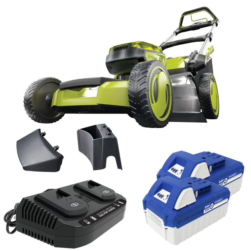 Sun Joe 24V-X2-21LMSP 48-Volt* IONMAX Cordless Self-Propelled Lawn Mower | 20-inch | 7-Position | Collection Bag | Mulching Plug | W/ 2 x 4.0-Ah Batteries + Charger - 图片 2