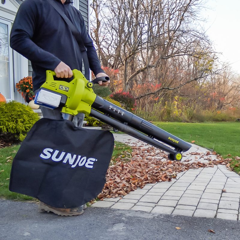 Sun Joe 48-Volt* IONMAX Cordless Leaf Blower Vacuum Mulcher Kit | 163-MPH | 391-CFM | W/ 2 x 5.0-Ah Batteries + Dual Port Charger - 图片 14