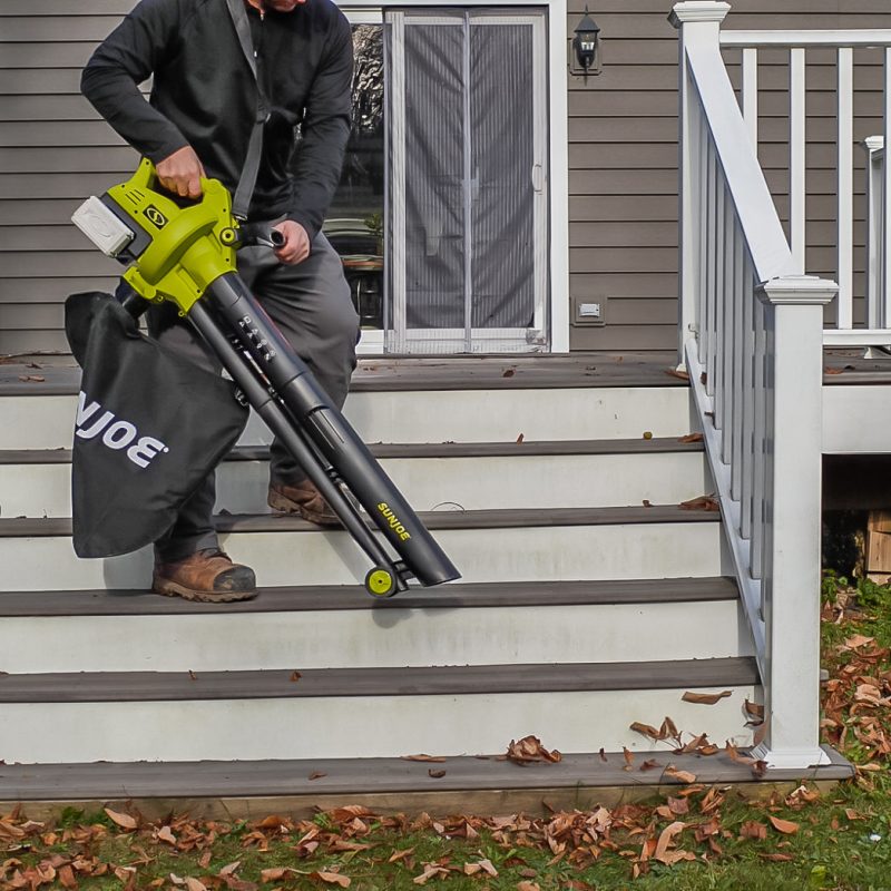 Sun Joe 48-Volt* IONMAX Cordless Leaf Blower Vacuum Mulcher Kit | 163-MPH | 391-CFM | W/ 2 x 5.0-Ah Batteries + Dual Port Charger - 图片 15