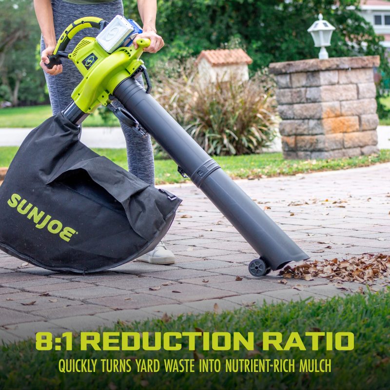 Sun Joe 24V-X2-BVM190-CT 48-Volt IONMAX Cordless Leaf Blower Vacuum Mulcher Kit | 190-MPH | 340-CFM | Tool Only - 图片 4