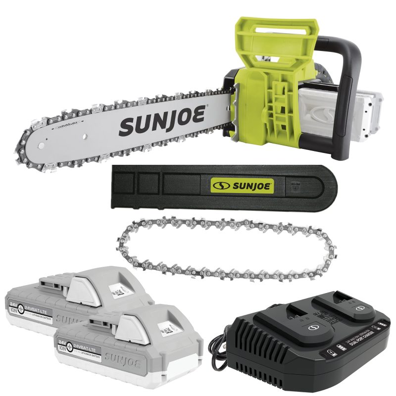 Sun Joe 24V-X2-CS16-MAX 48-Volt* IONMAX Cordless Chain Saw Kit | 16-Inch | Replacement Chain Included | W/ 2 x 2.0-Ah Batteries and Charger - 图片 2