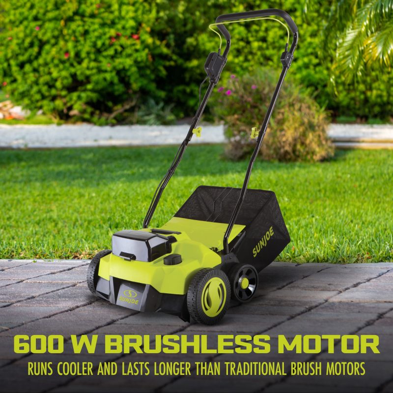 Sun Joe 24V-X2-DTS15-CT 24-Volt Cordless Scarifier + Dethatcher | 5-Depth Positions | 15-inch | Brushless Motor | Tool Only - 图片 3