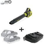 Sun Joe 24V-X2-JB500 Cordless Brushless Turbine Jet Blower | W/ 2 x 2.0-Ah Batteries + Charger