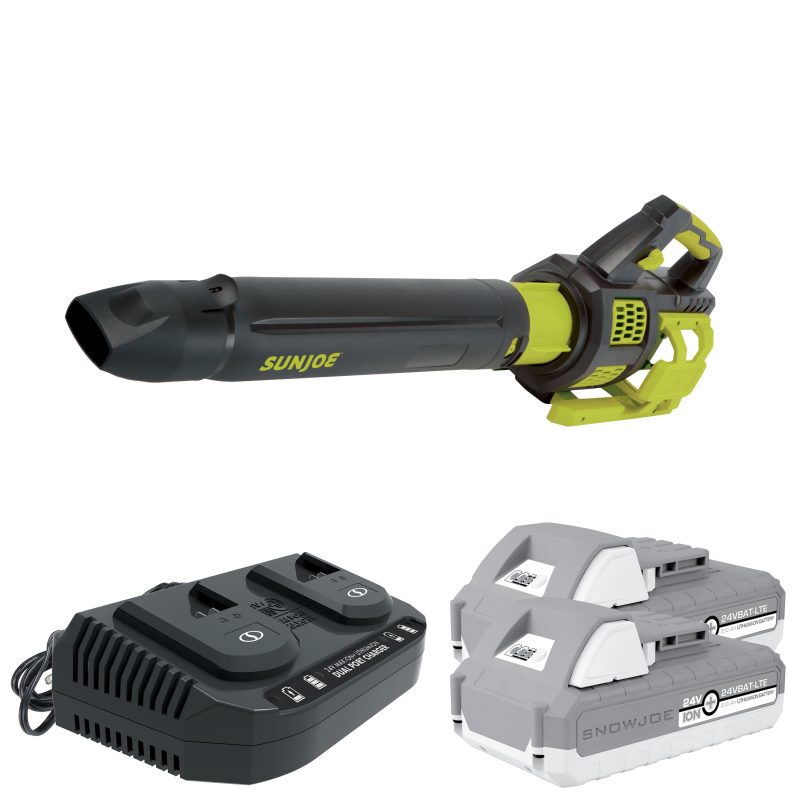 Sun Joe 24V-X2-JB500 Cordless Brushless Turbine Jet Blower | W/ 2 x 2.0-Ah Batteries + Charger - 图片 2