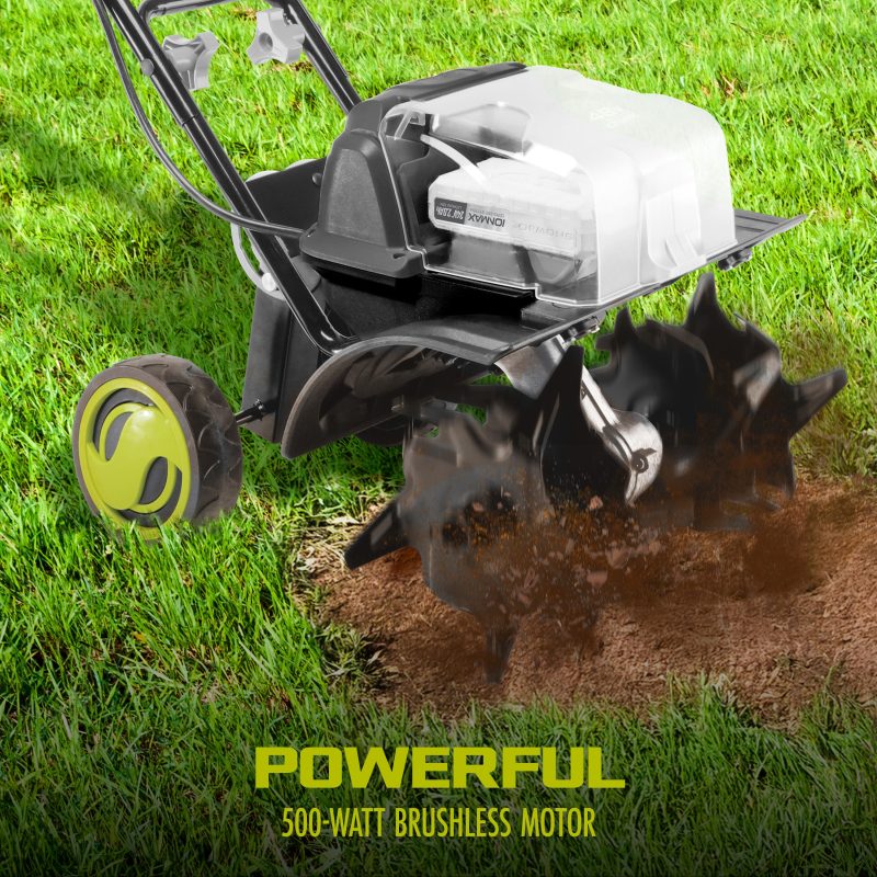 Sun Joe 24V-X2-TLR14 48-Volt* IONMAX Cordless Garden Tiller/Cultivator Kit | W/ 2 x 2.0-Ah Batteries + Dual Port Charger - 图片 4