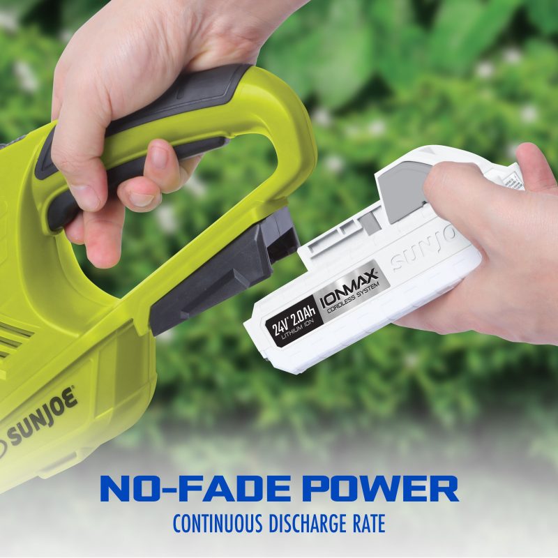 Sun Joe 24V-300WI-2AMP-KIT 24-Volt Cordless Powered Inverter Generator Power Station | W/ 2 x 2.0-Ah Batteries - 图片 16